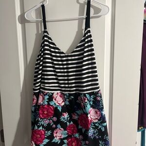 LOWEST PRICE AVAIL - Torrid Super Soft Knit top with Black and White Stripes